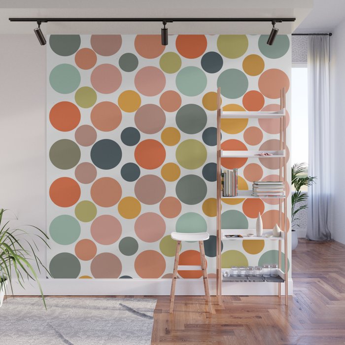 Cheerful Polka Dots  Wall Mural Gallery Image 1