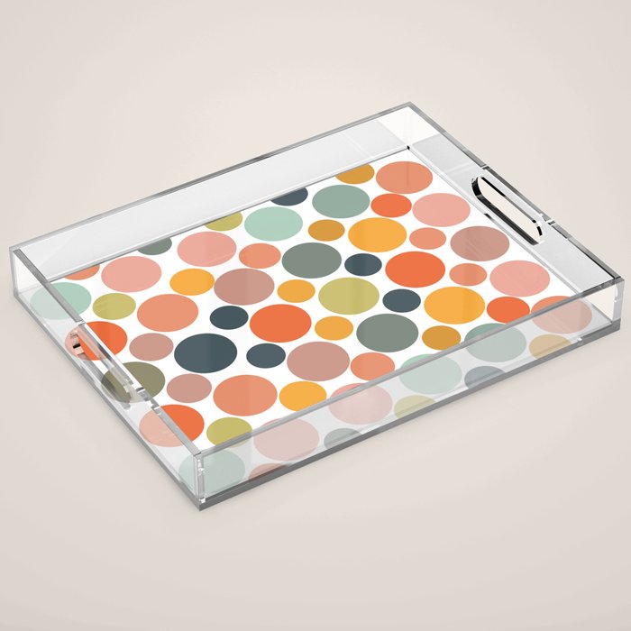 Cheerful Polka Dots  Acrylic Tray Gallery Image 1