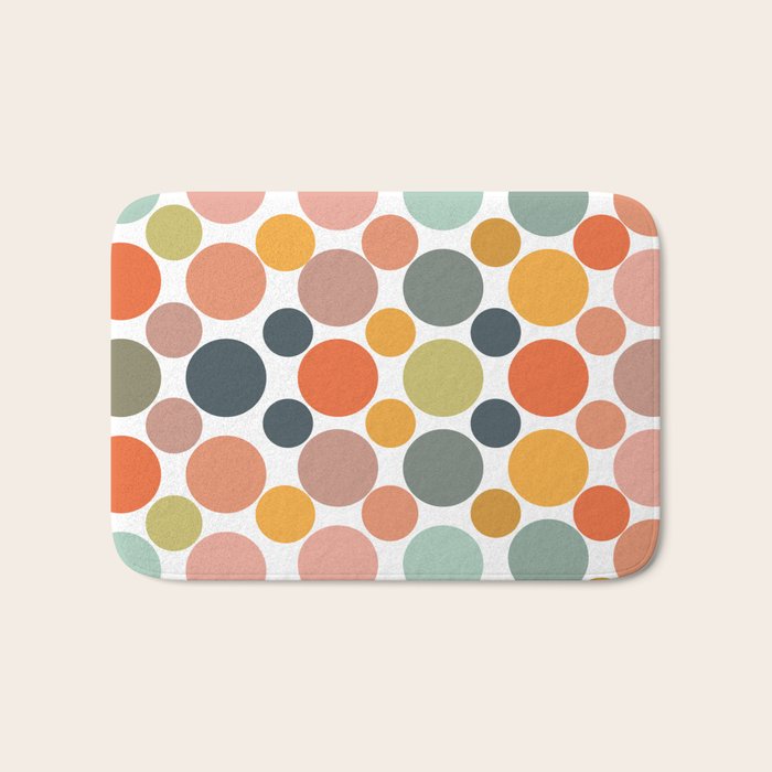 Cheerful Polka Dots  Bath Mat Gallery Image 1