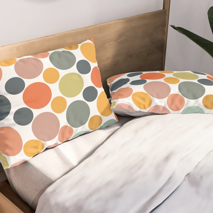 Cheerful Polka Dots  Pillow Sham Gallery Image 2