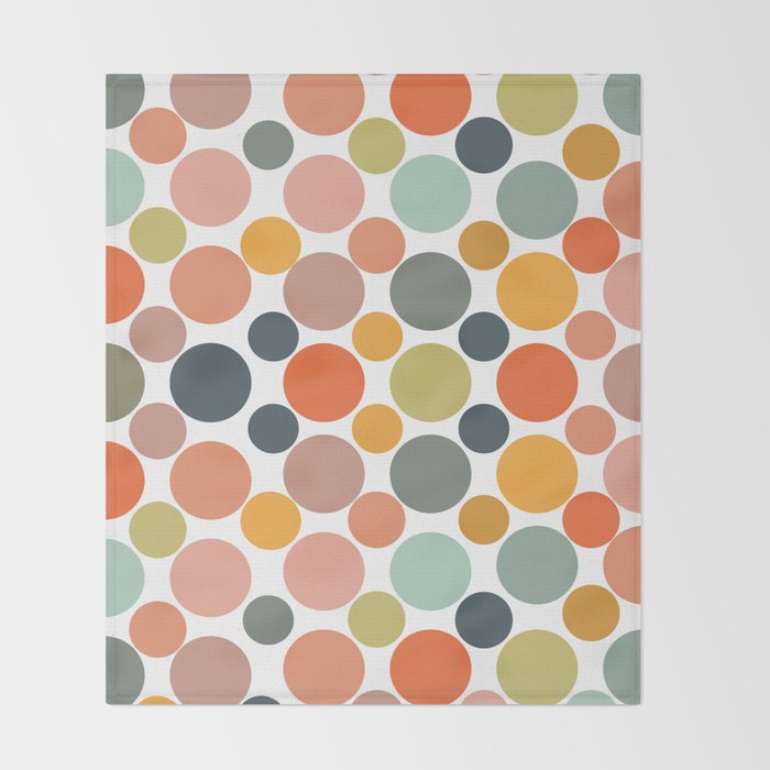 Cheerful Polka Dots  Throw Blanket Gallery Image 2