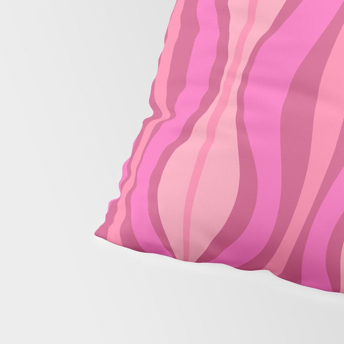 Retro Hourglass Abstract Mid-Century Modern Pattern in Bright Pink Tones Pillow Sham Gallery Image 4