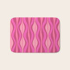 Retro Hourglass Abstract Mid-Century Modern Pattern in Bright Pink Tones Bath Mat Gallery Image 1
