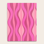 Retro Hourglass Abstract Mid-Century Modern Pattern in Bright Pink Tones Notebook Gallery Image 4