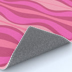 Retro Hourglass Abstract Mid-Century Modern Pattern in Bright Pink Tones Rug Gallery Image 4