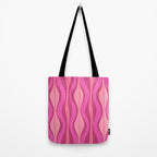 Retro Hourglass Abstract Mid-Century Modern Pattern in Bright Pink Tones Tote Bag Gallery Image 2