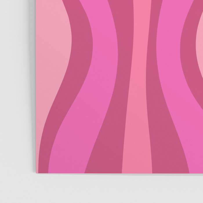 Retro Hourglass Abstract Mid-Century Modern Pattern in Bright Pink Tones Poster Gallery Image 3