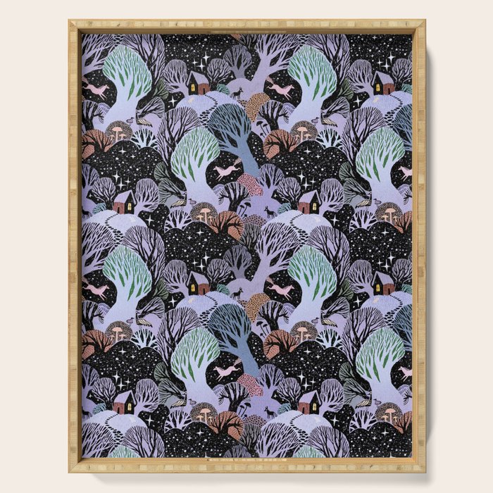 Dream with Dancing Trees Serving Tray Gallery Image 1