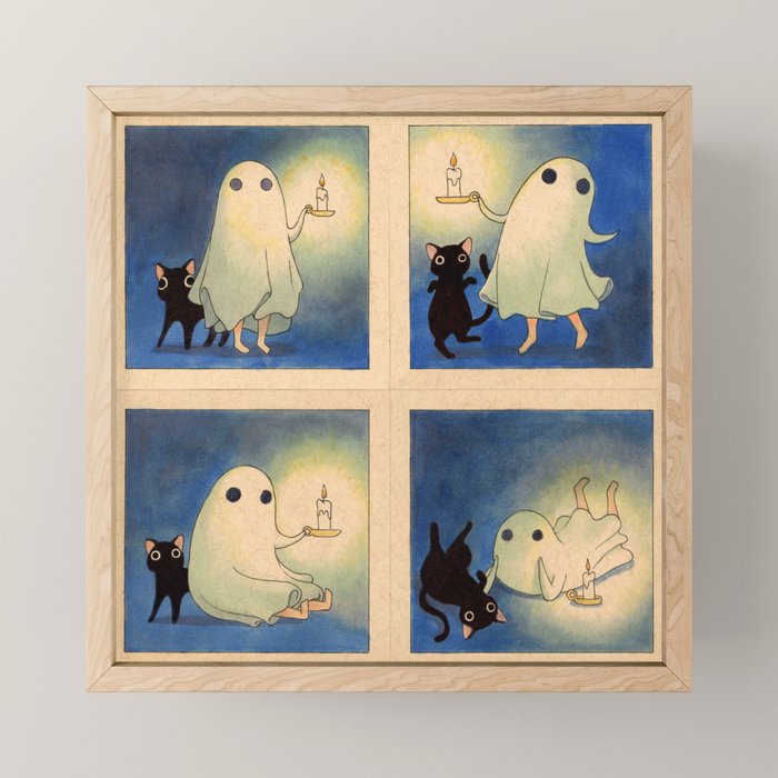 Spooky Friends Mini Art Print Gallery Image 1