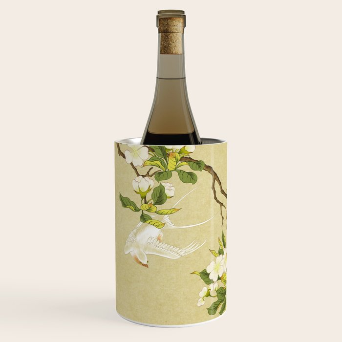 Pear blossoms and white swallow Type A: Minhwa-Korean traditional/folk art Wine Chiller Gallery Image 3