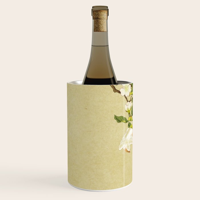Pear blossoms and white swallow Type A: Minhwa-Korean traditional/folk art Wine Chiller Gallery Image 1