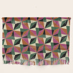 Kaleidoscope Tile Pattern XII Bold Bauhaus Colors Wall Hanging Gallery Image 1
