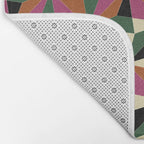 Kaleidoscope Tile Pattern XII Bold Bauhaus Colors Bath Mat Gallery Image 2