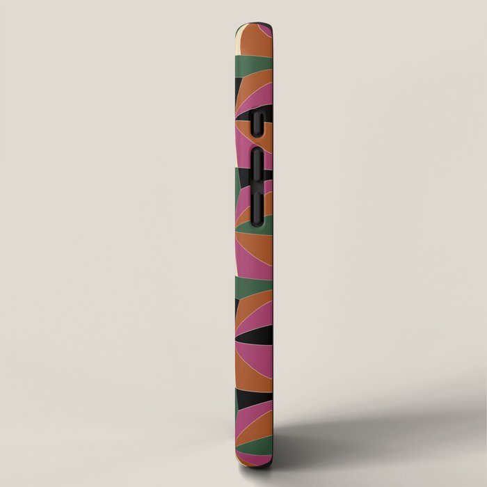 Kaleidoscope Tile Pattern XII Bold Bauhaus Colors iPhone Case Gallery Image 2