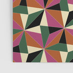 Kaleidoscope Tile Pattern XII Bold Bauhaus Colors Poster Gallery Image 3