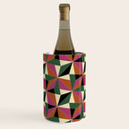 Kaleidoscope Tile Pattern XII Bold Bauhaus Colors Wine Chiller Gallery Image 2