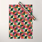 Kaleidoscope Tile Pattern XII Bold Bauhaus Colors Wrapping Paper Gallery Image 1
