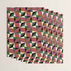 Kaleidoscope Tile Pattern XII Bold Bauhaus Colors Wrapping Paper Gallery Image 3