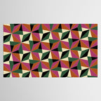 Kaleidoscope Tile Pattern XII Bold Bauhaus Colors Tablecloth Gallery Image 2