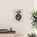 Mono Vase Modern Black and White Brush art Poster Gallery Image 2