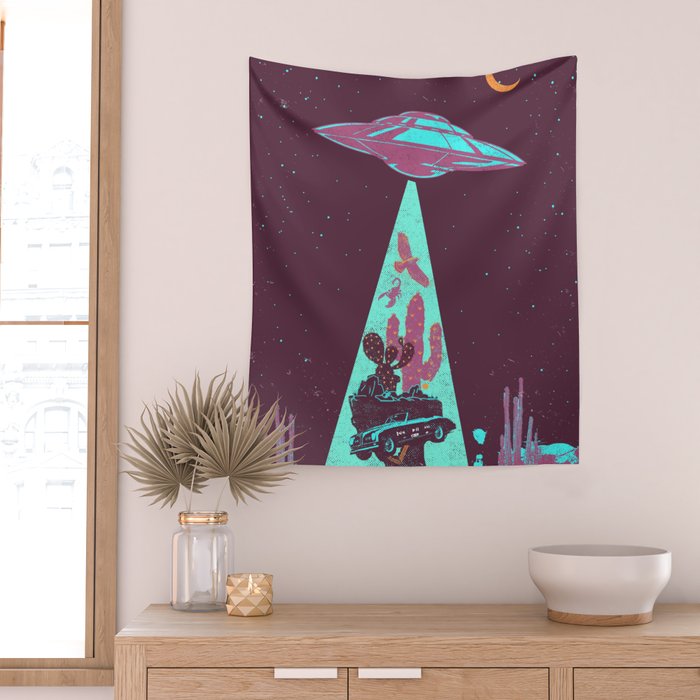 DESERT UFO Wall Tapestry Gallery Image 2