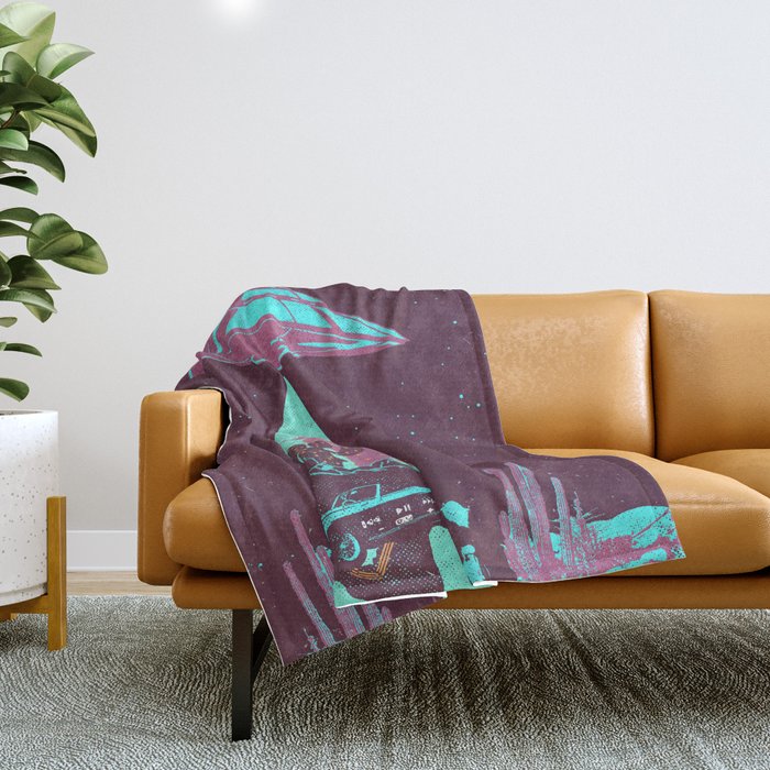 DESERT UFO Throw Blanket Gallery Image 1