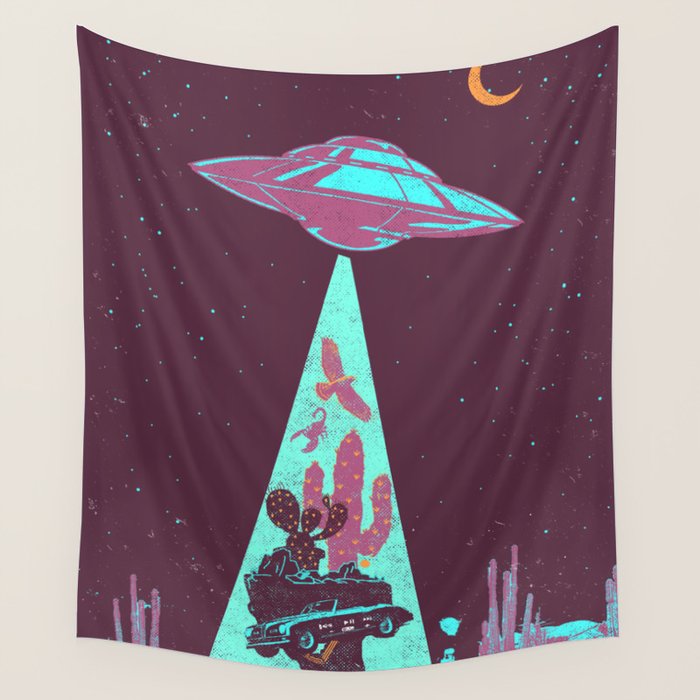 DESERT UFO Wall Tapestry Gallery Image 4