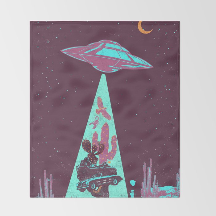 DESERT UFO Throw Blanket Gallery Image 2