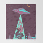 DESERT UFO Throw Blanket Gallery Image 2