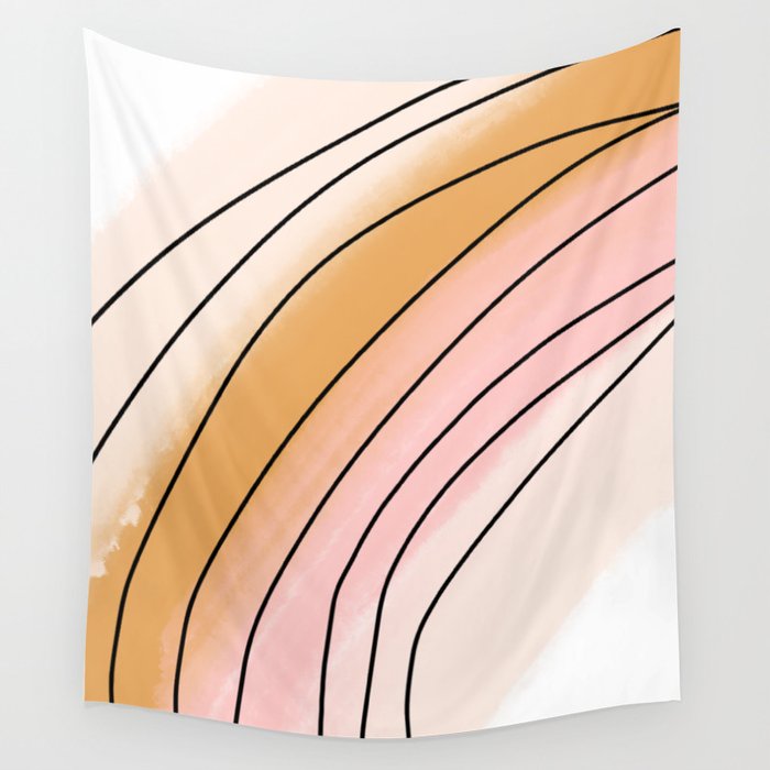 Watercolor Rainbow Wall Tapestry Gallery Image 1