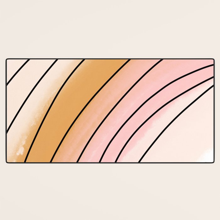 Watercolor Rainbow Desk Mat Gallery Image 3