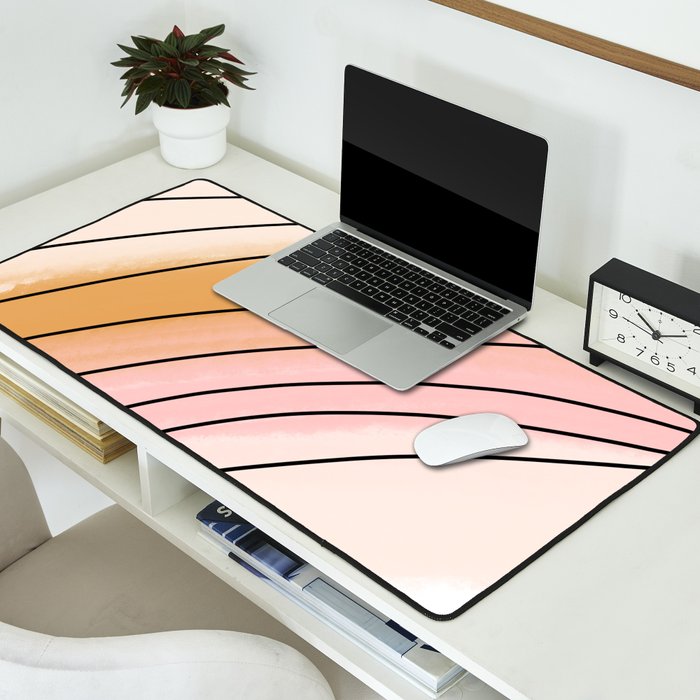 Watercolor Rainbow Desk Mat Gallery Image 2