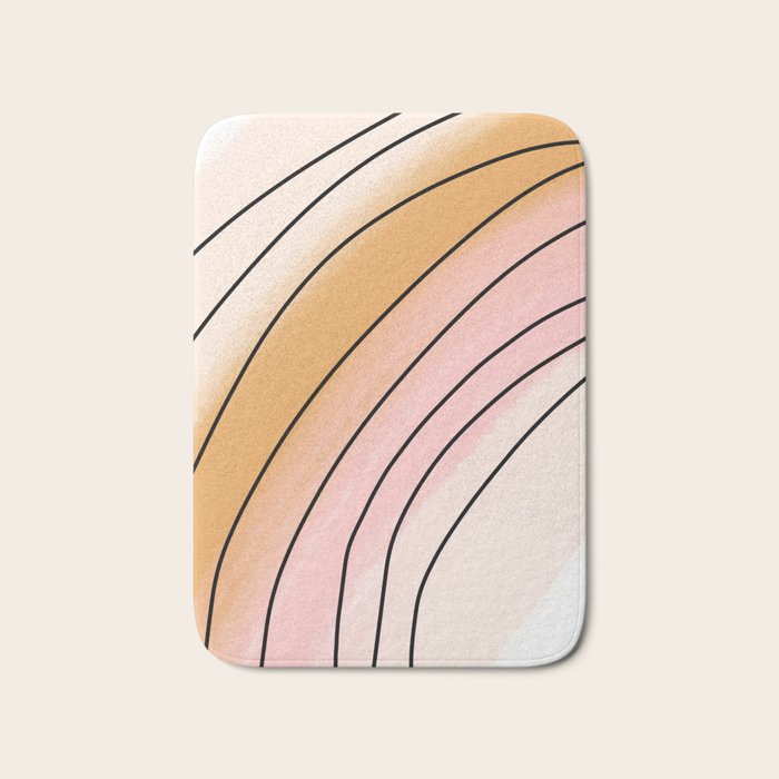 Watercolor Rainbow Bath Mat Gallery Image 1