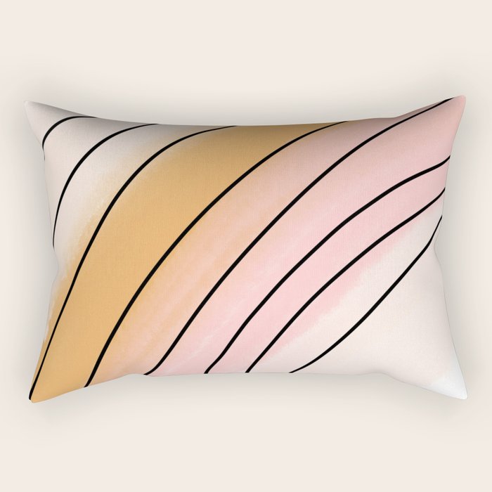 Watercolor Rainbow Rectangular Pillow Gallery Image 2