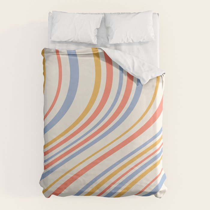 Wavy Stripes XXIII - Retro Summer Duvet Cover Gallery Image 6