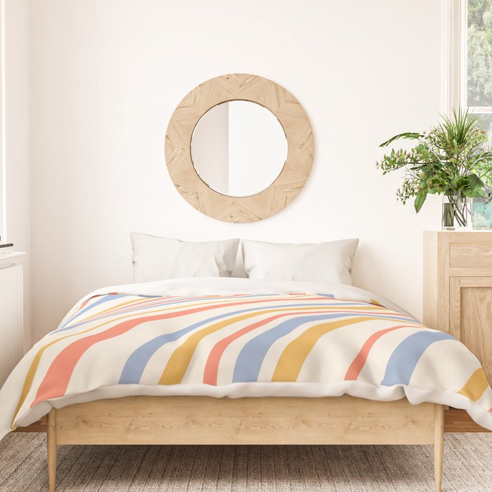 Wavy Stripes XXIII - Retro Summer Duvet Cover Gallery Image 3