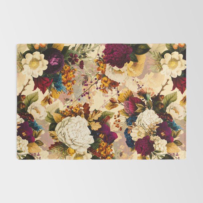 Vintage & Shabby Chic -  Nostalgic Winter Florals Pattern Rug Gallery Image 2