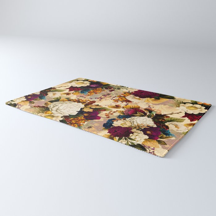 Vintage & Shabby Chic -  Nostalgic Winter Florals Pattern Rug Gallery Image 3