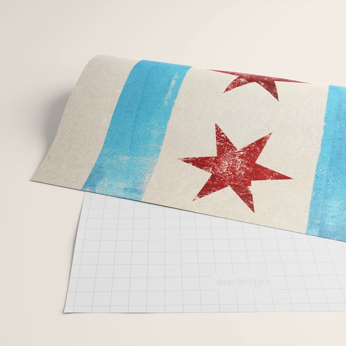 Chicago Flag Wrapping Paper Gallery Image 2