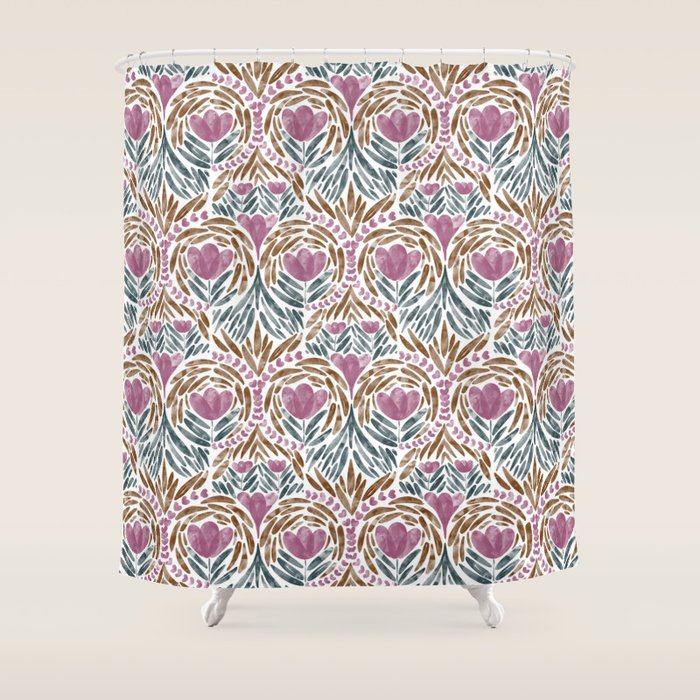 Floral Rhythm Botanic Shower Curtain Gallery Image 1