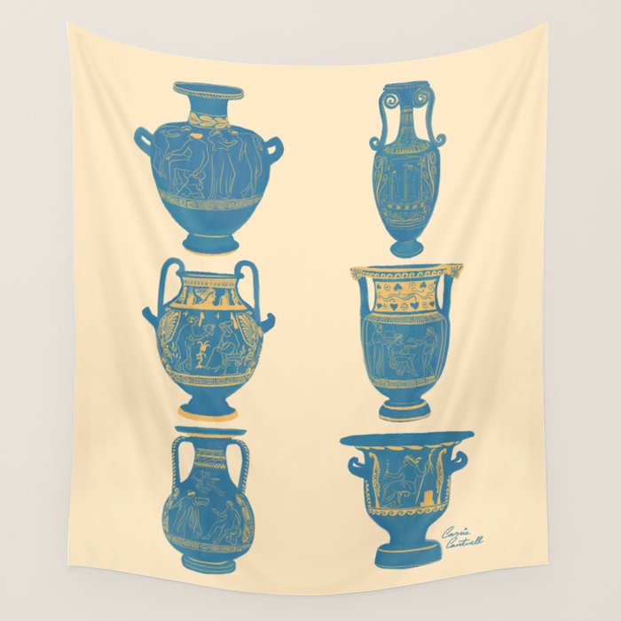 Terracotta Vessels from Italy Wall Tapestry Gallery Image 4