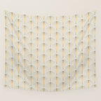 Golden Fan Leaf Art Deco Wall Tapestry Gallery Image 4