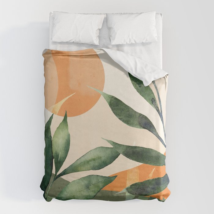 Abstract Art Tropical Leaves 123 Duvet Cover Gallery Image 1