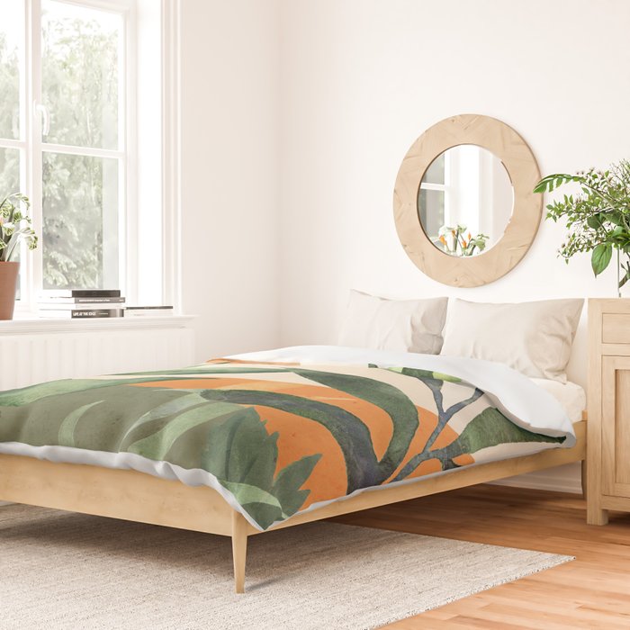 Abstract Art Tropical Leaves 123 Duvet Cover Gallery Image 2