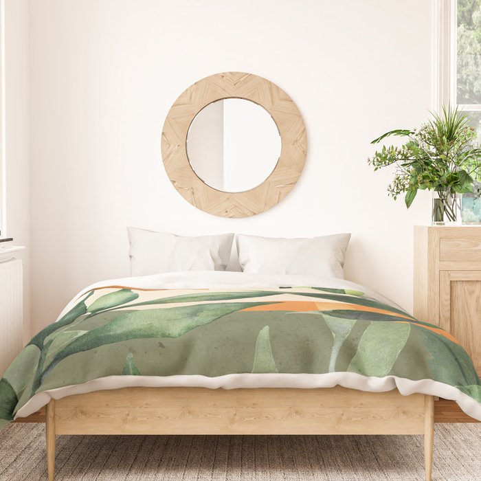 Abstract Art Tropical Leaves 123 Duvet Cover Gallery Image 3