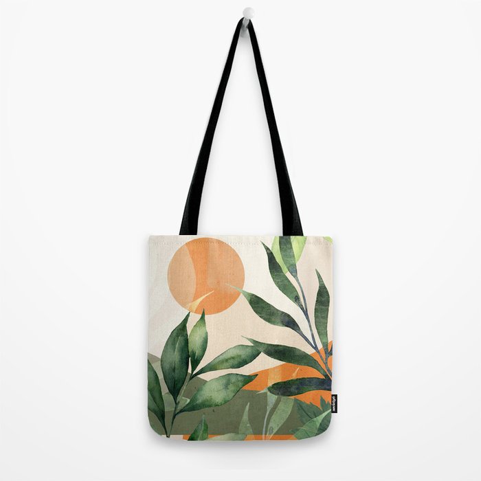 Abstract Art Tropical Leaves 123 Tote Bag Gallery Image 2