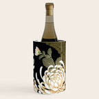 White Peonies Red Maple Leaves Japanese Kimono Pattern Wine Chiller Gallery Image 3