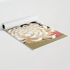 White Peonies Red Maple Leaves Japanese Kimono Pattern Yoga Mat Gallery Image 2