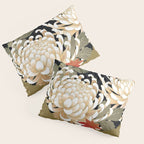 White Peonies Red Maple Leaves Japanese Kimono Pattern Pillow Sham Gallery Image 3