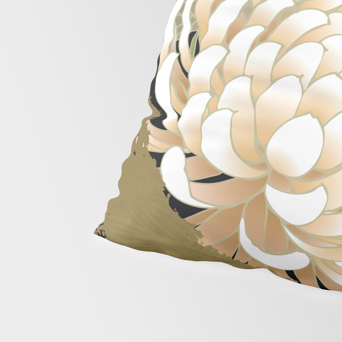 White Peonies Red Maple Leaves Japanese Kimono Pattern Pillow Sham Gallery Image 4